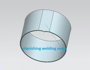 Planishing welding seam